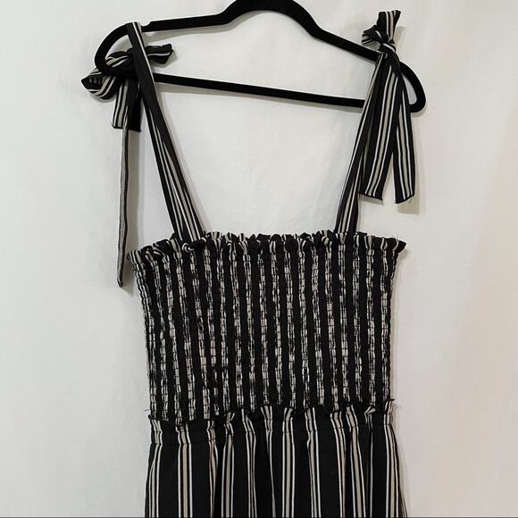 Ali & Jay Black & White Striped Smocked Mini Dress - Picture 4 of 11